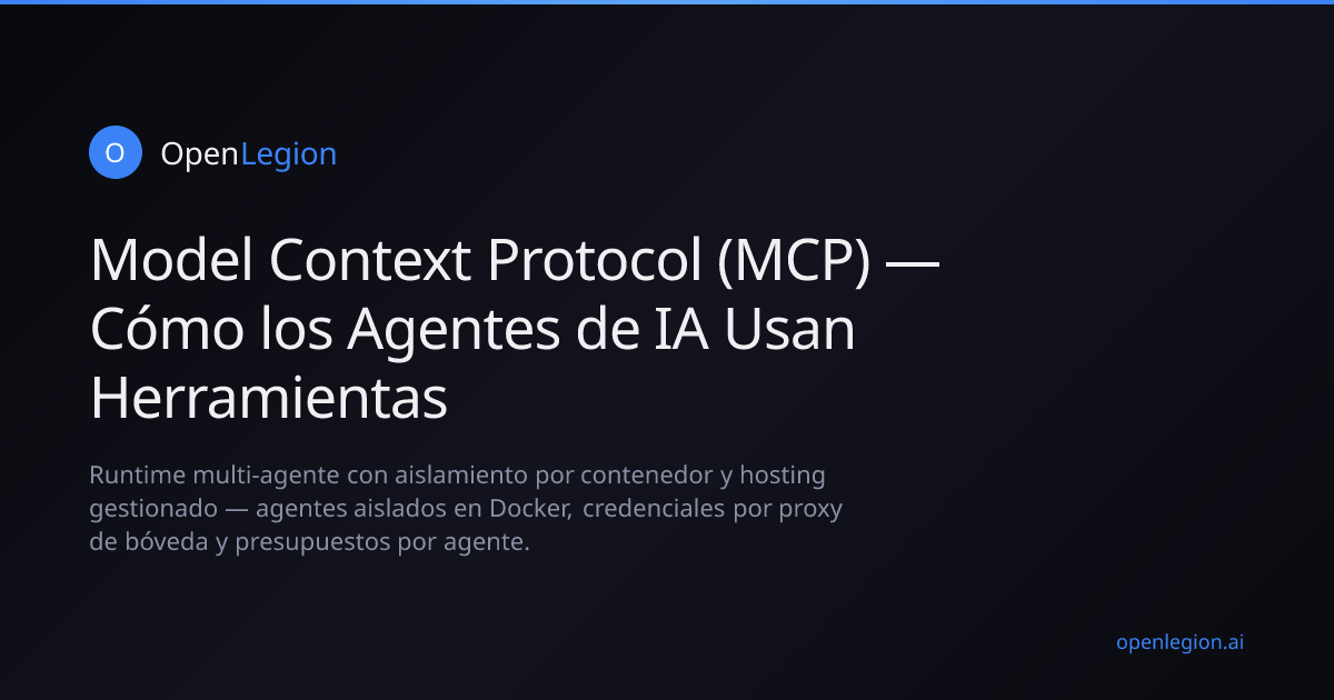 Model Context Protocol (MCP) — Cómo los Agentes de IA Usan Herramientas ...